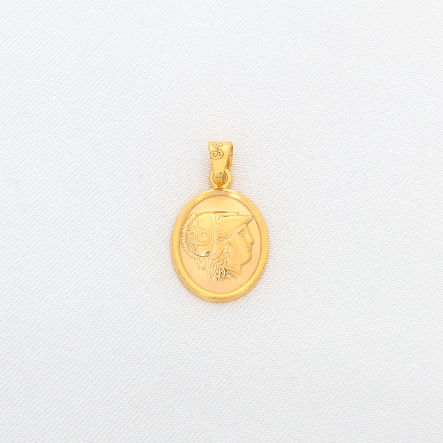 Oval Plain Athena Medallion