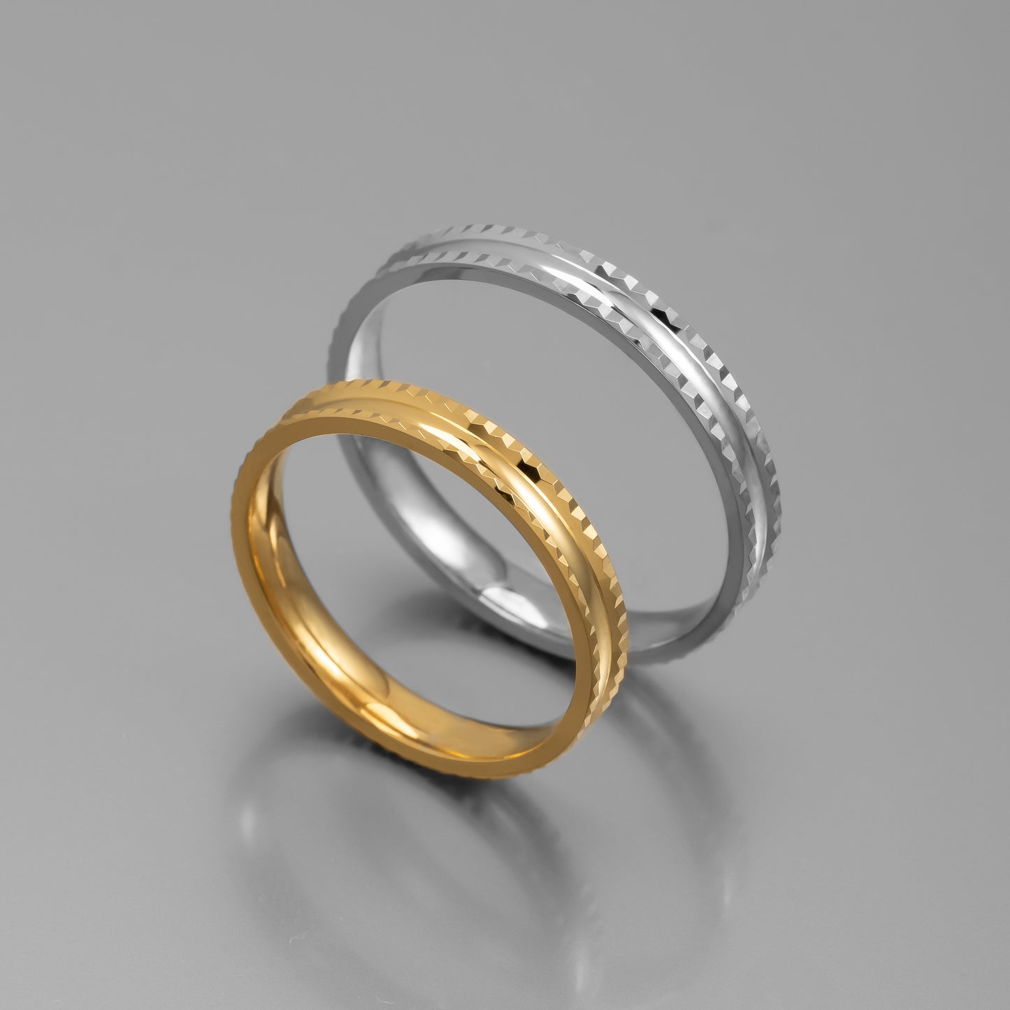 Bright Diamond Cut Wedding Band