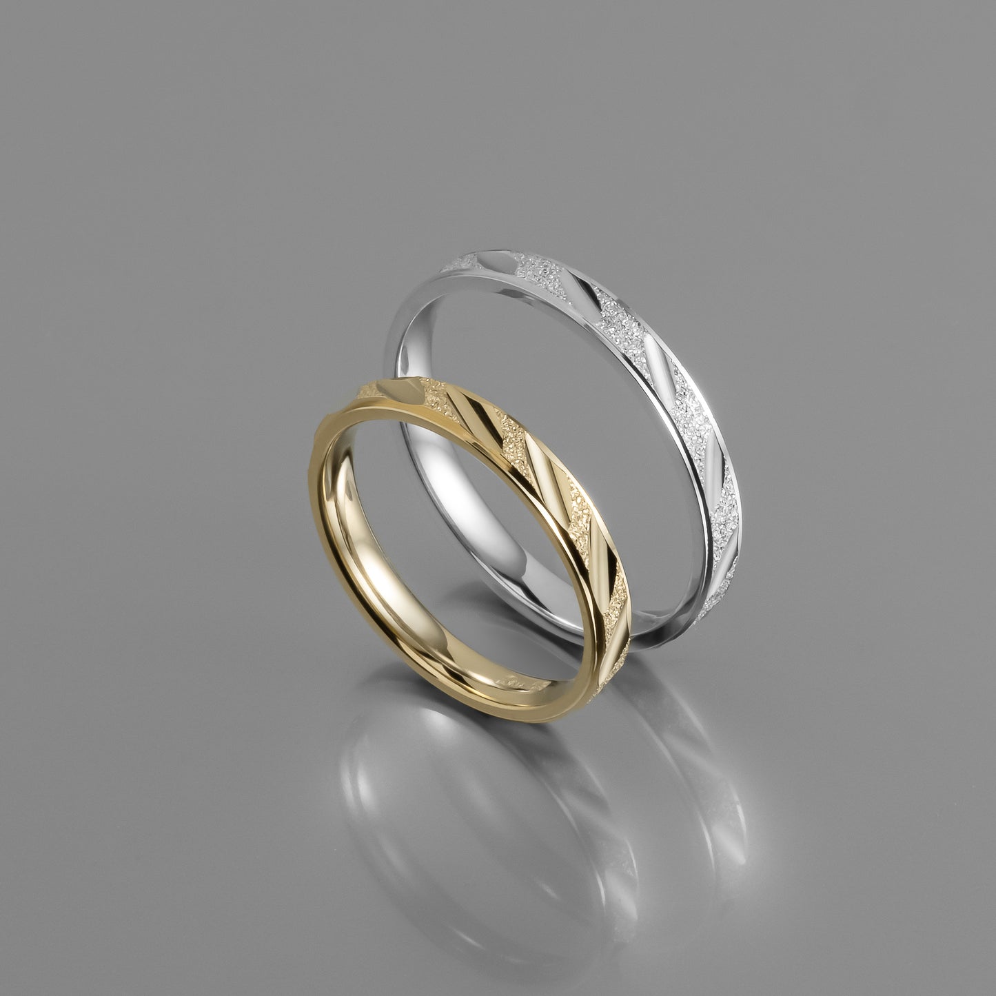 Bright Stardust Unique Wedding Band