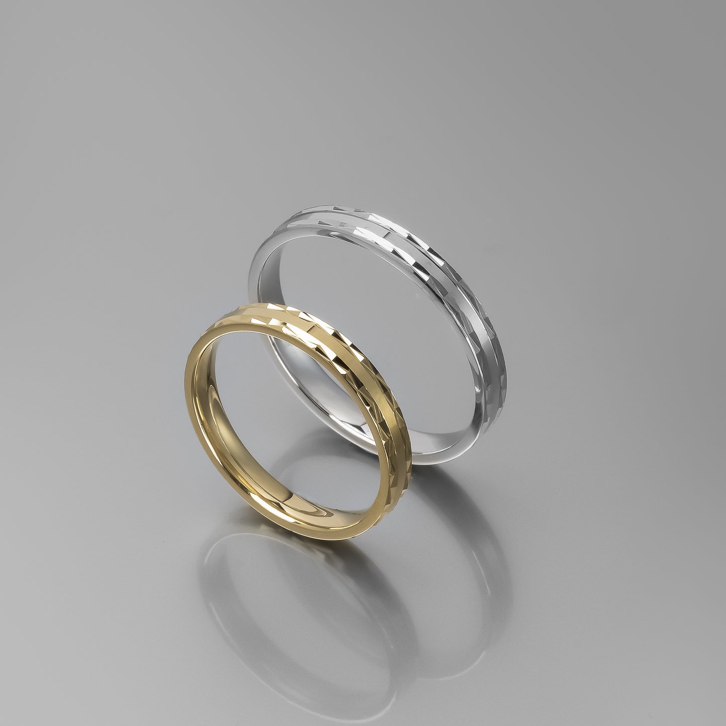 Bright Diamond Cut Wedding Band