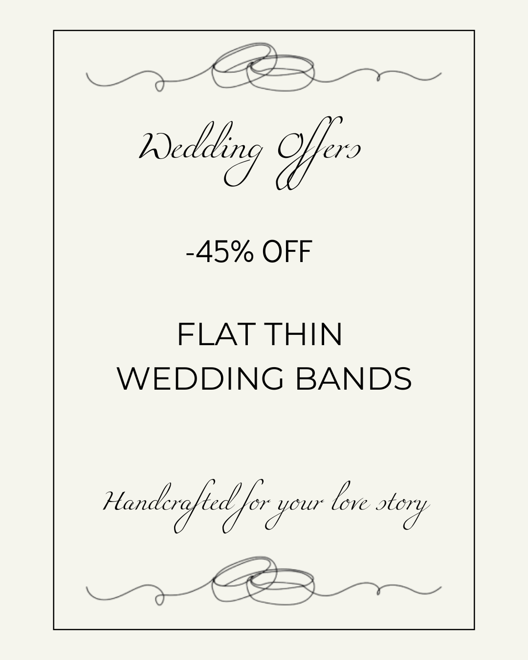 Pair of Thin Flat Bands 1.5mm