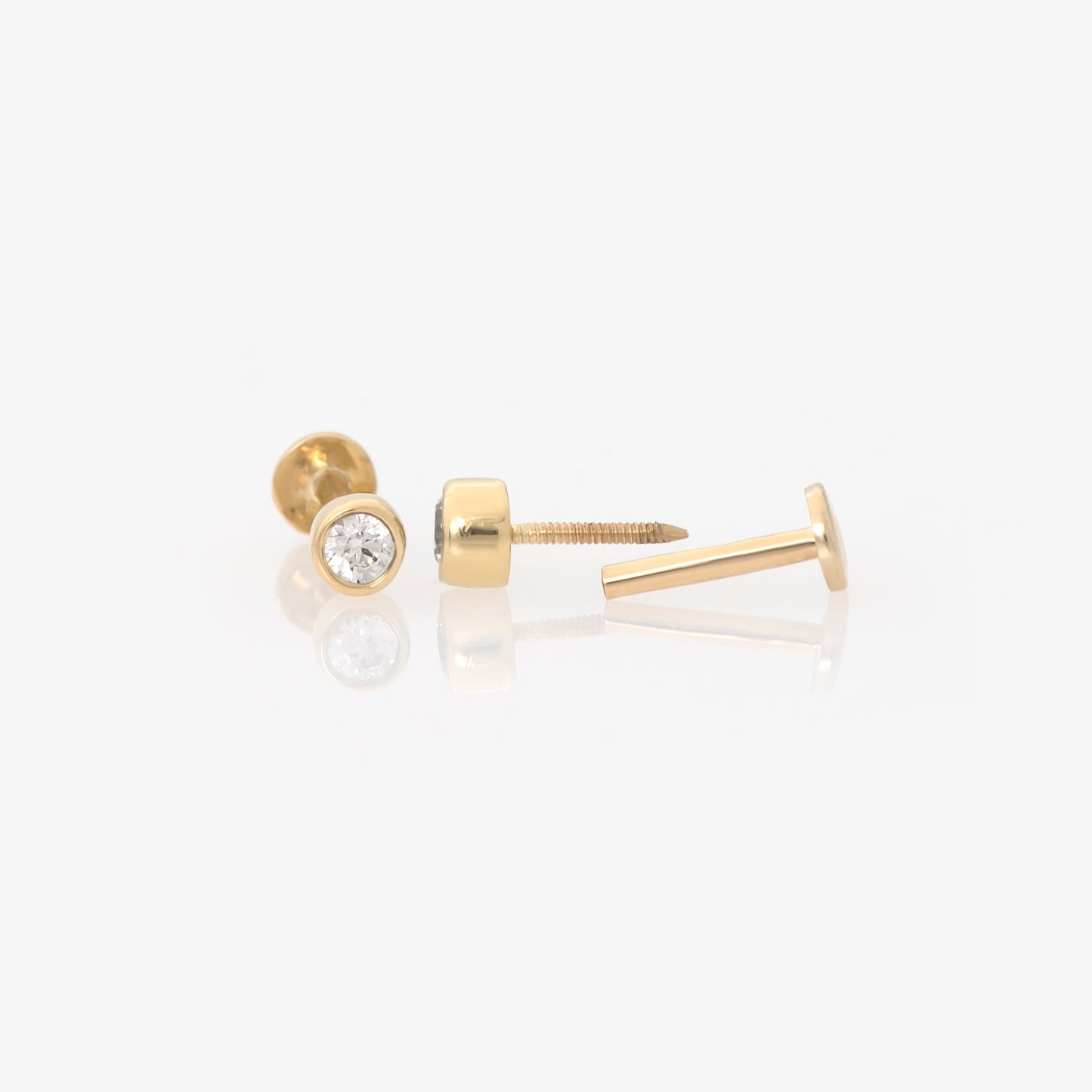 16 gauge Solitaire Tragus Piercing Earrings
