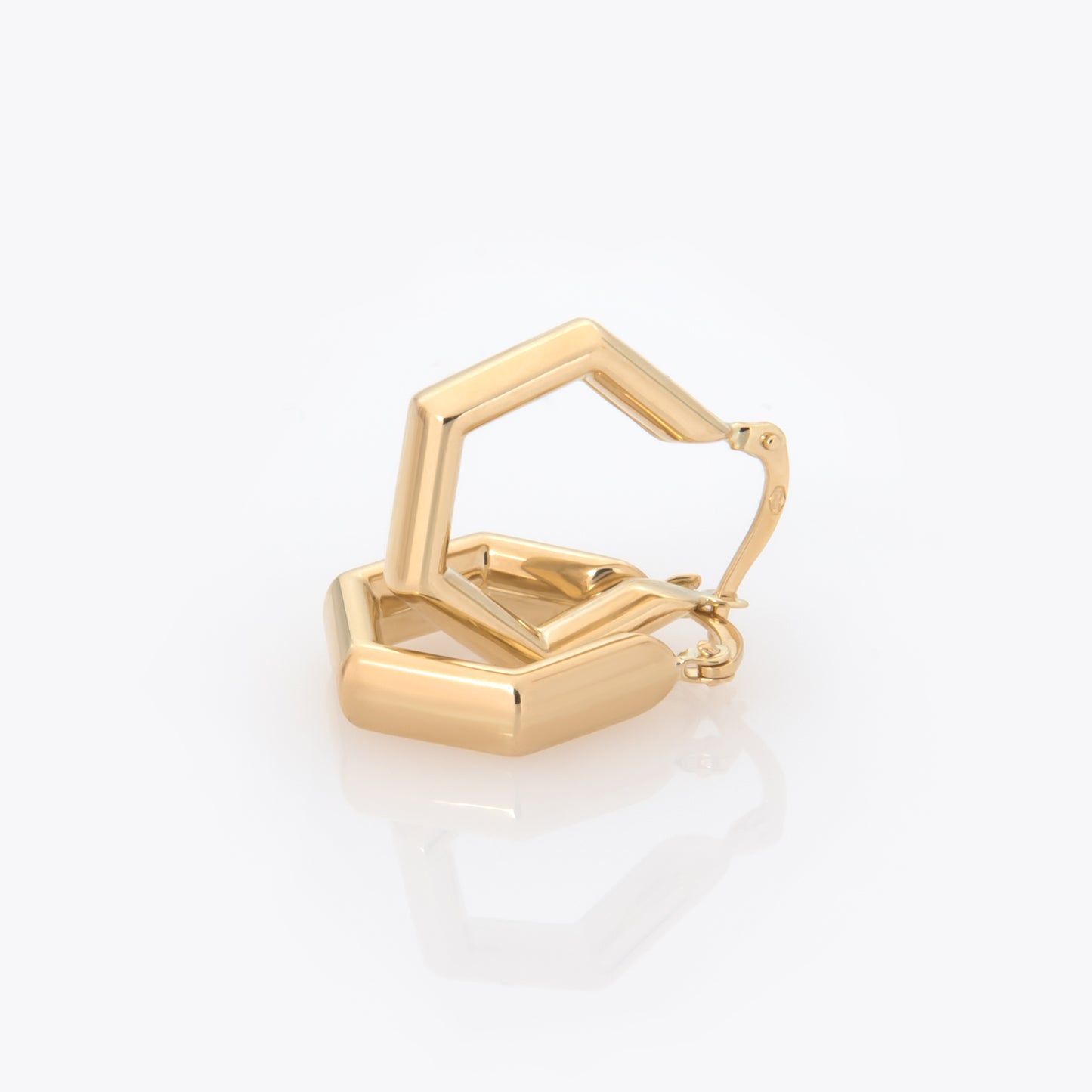 Hexagon Geometry Hoop Earrings