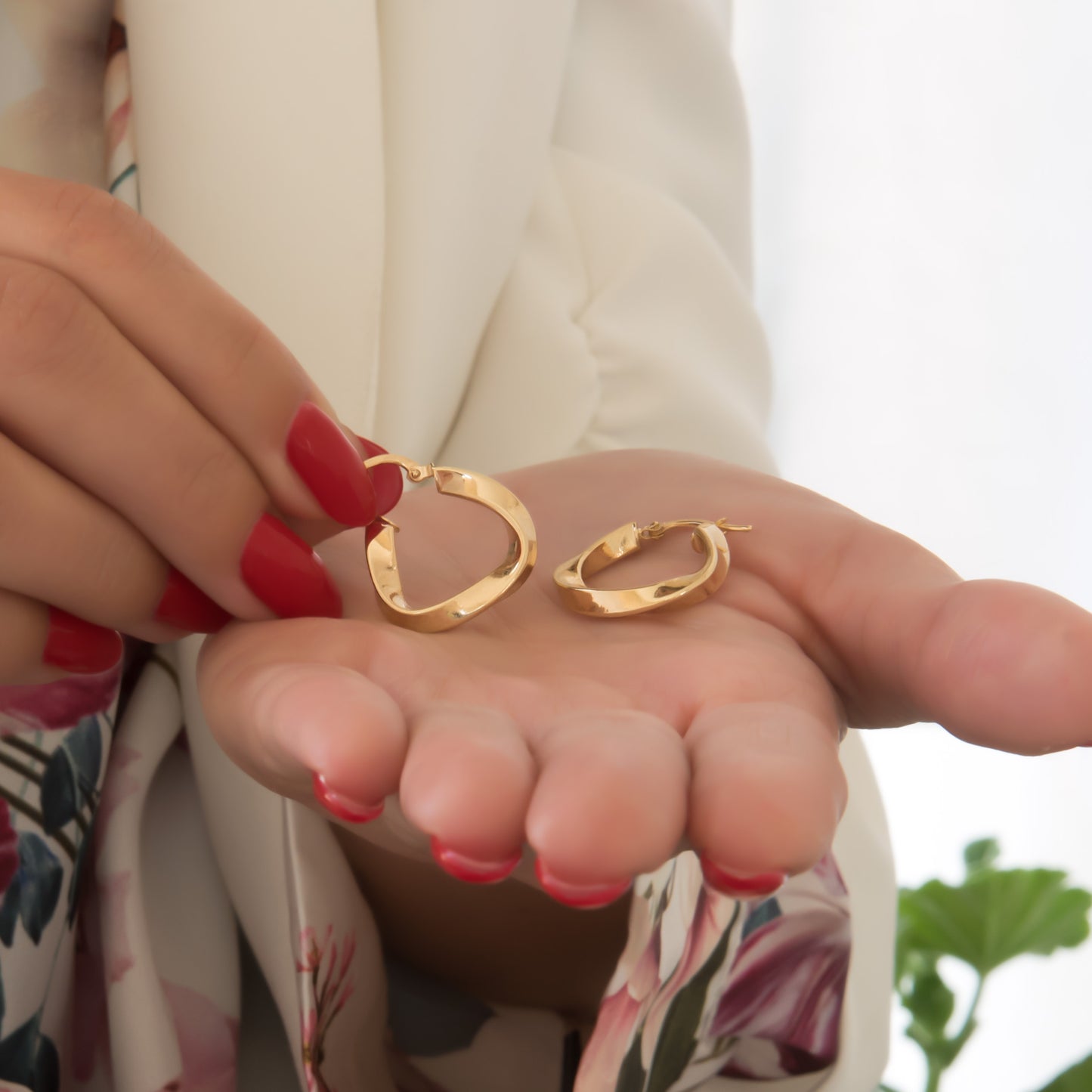 Oval Mobius Hoop Earrings