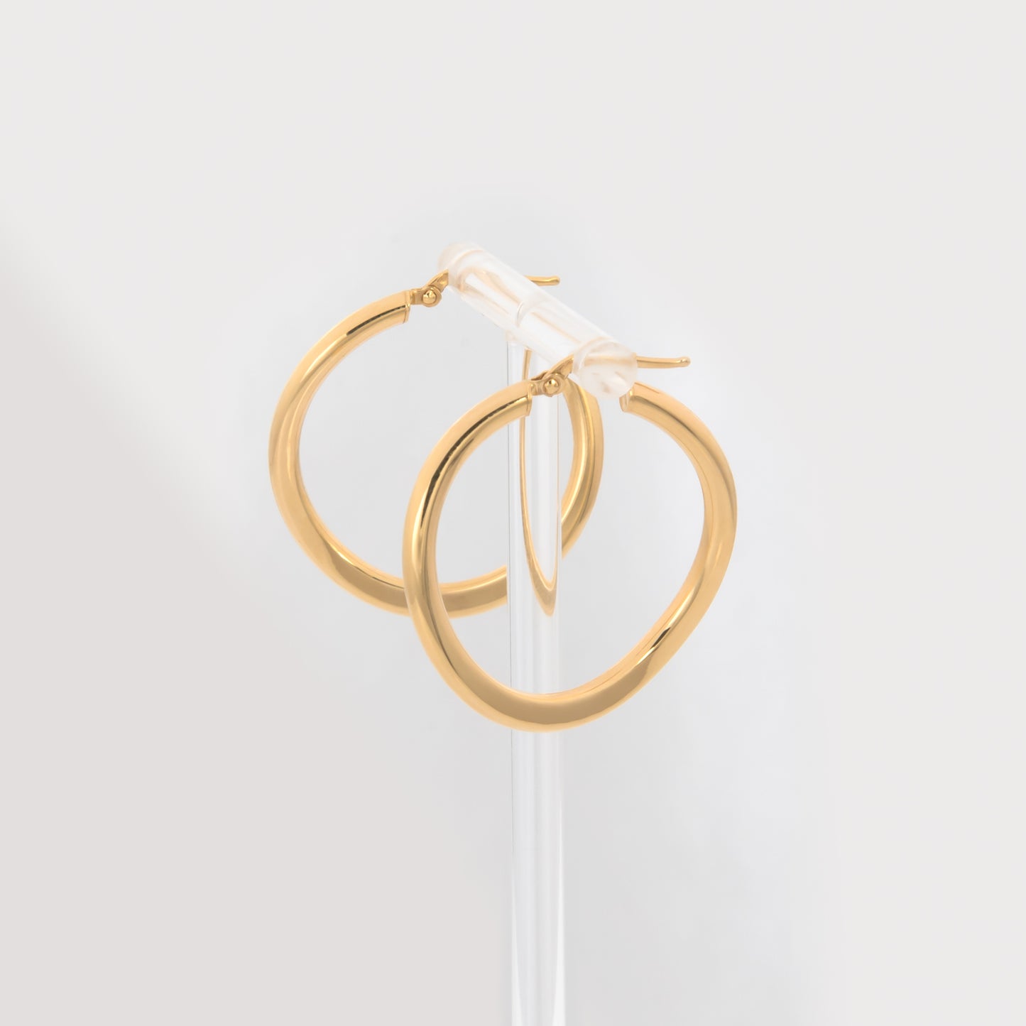 Wavy Round Hoop Earrings