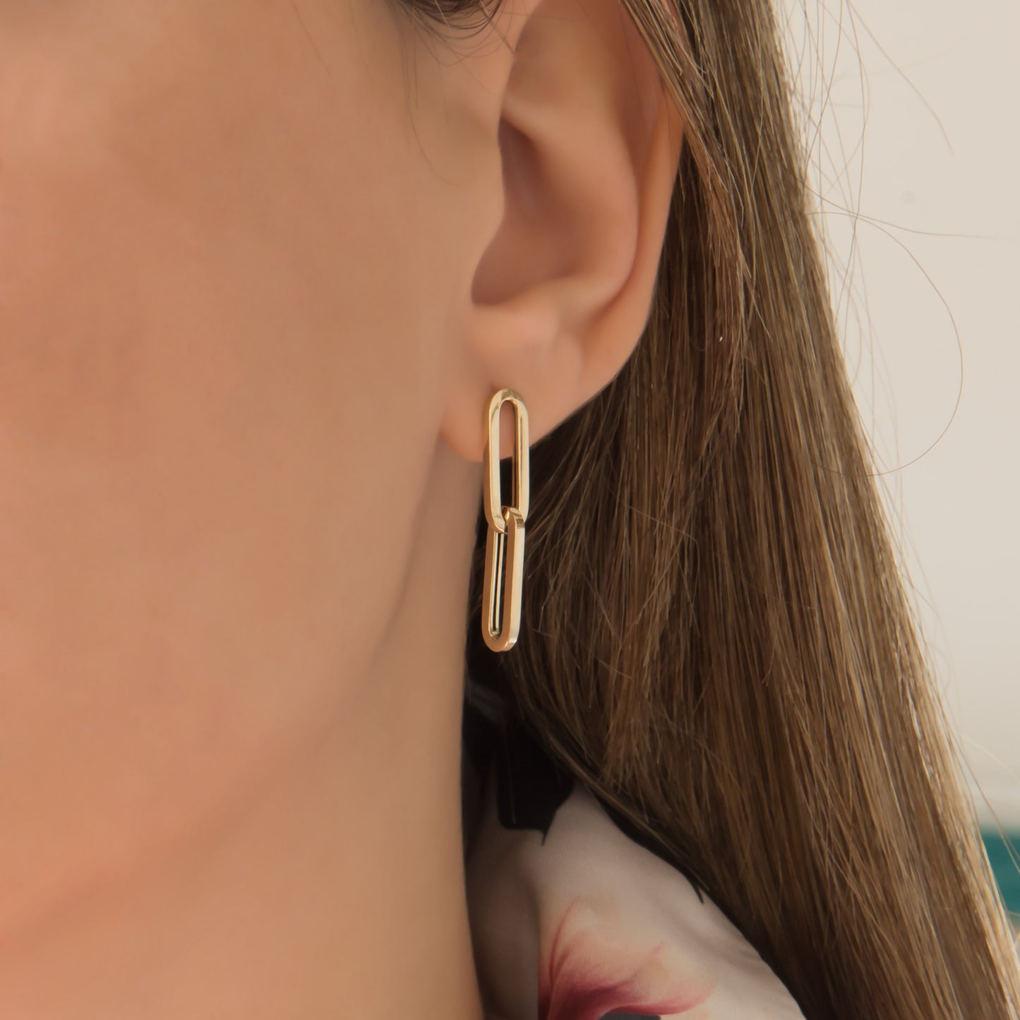 Paperclip Drop Earrings