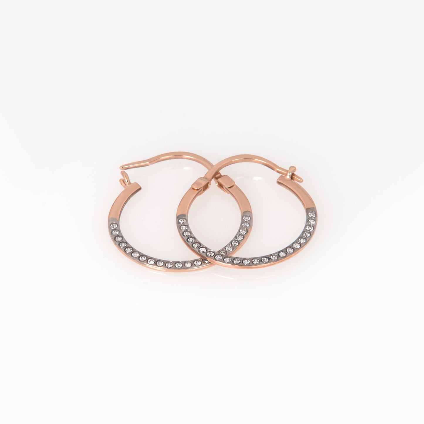 Solid Gold CZ Hoop Earrings – Minimalist Everyday Huggie Hoops