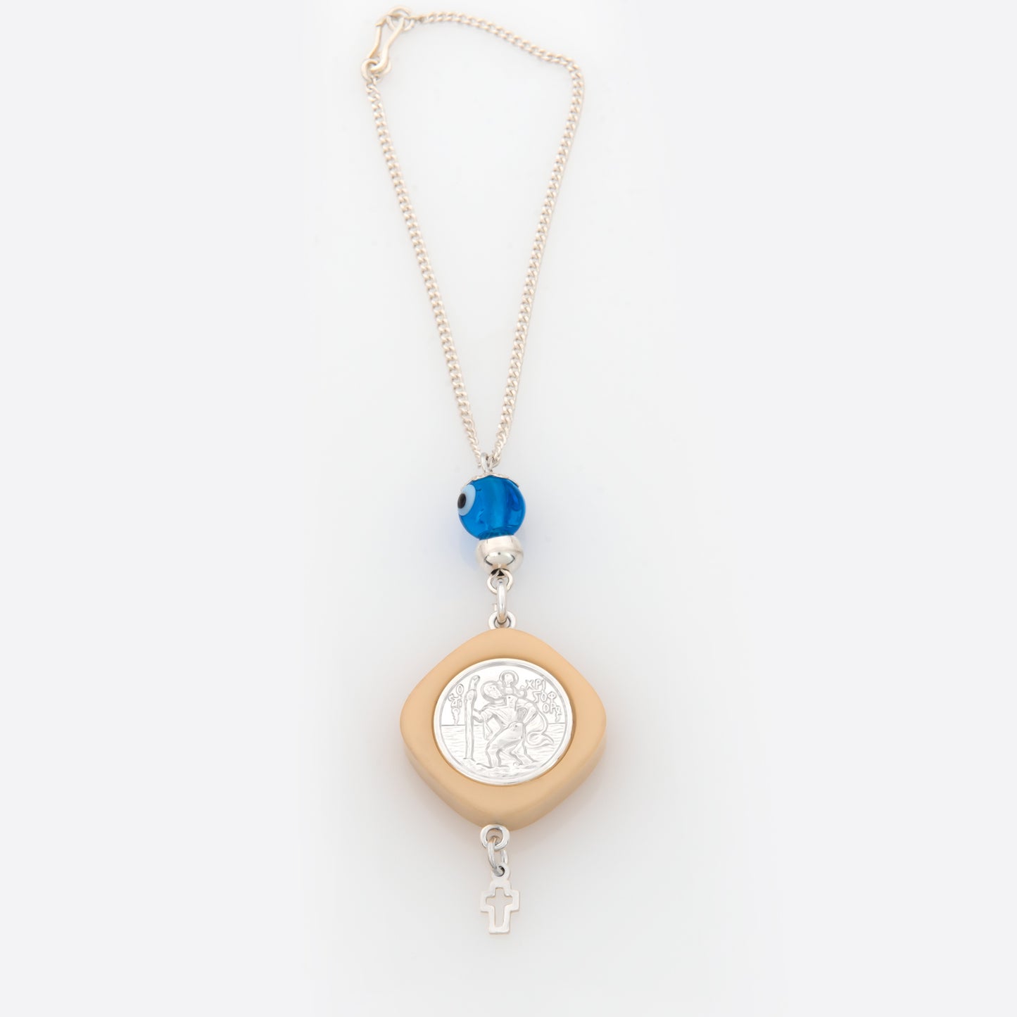 Sterling Silver Saint Christopher Lucky Car Charm