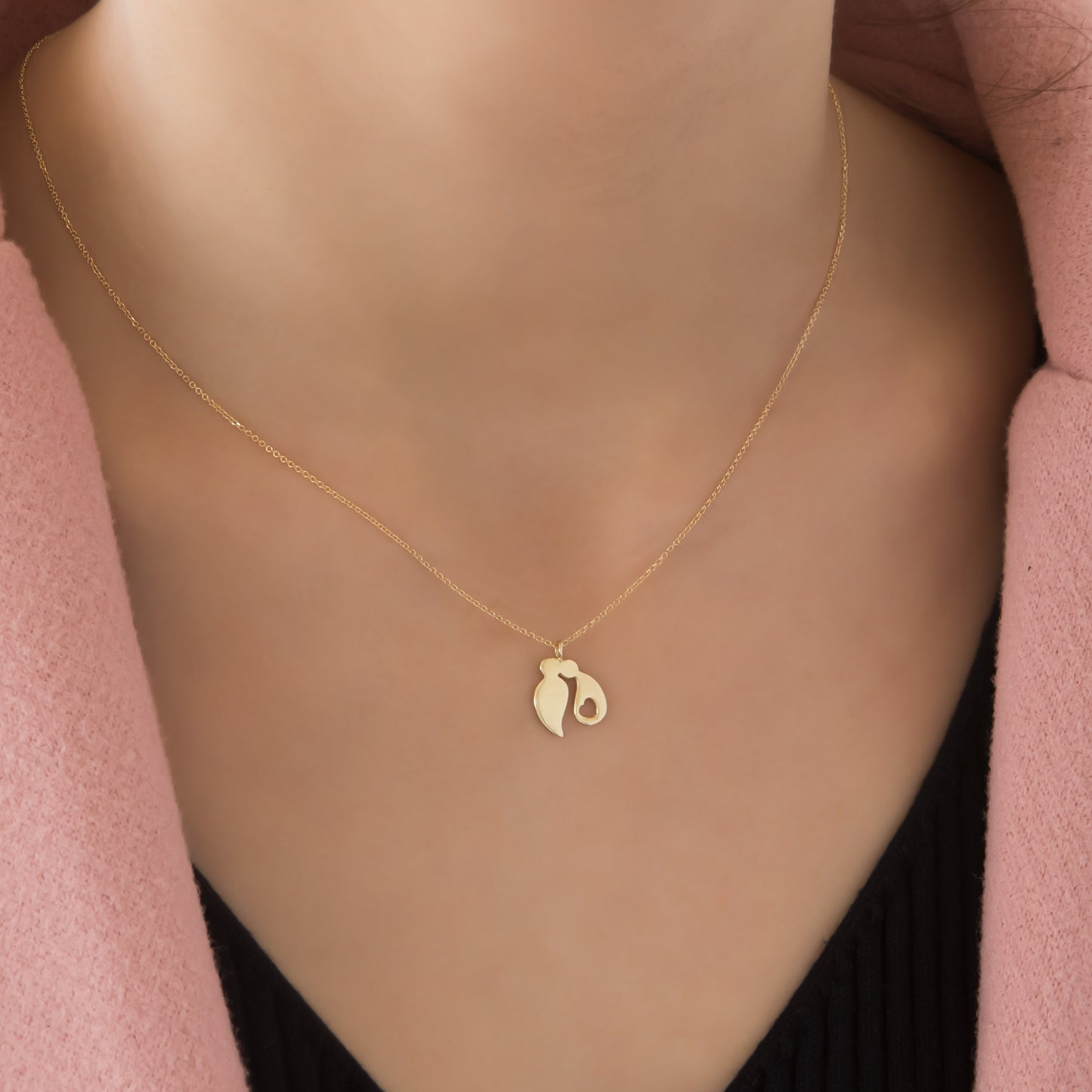 Solid Gold Family Necklace