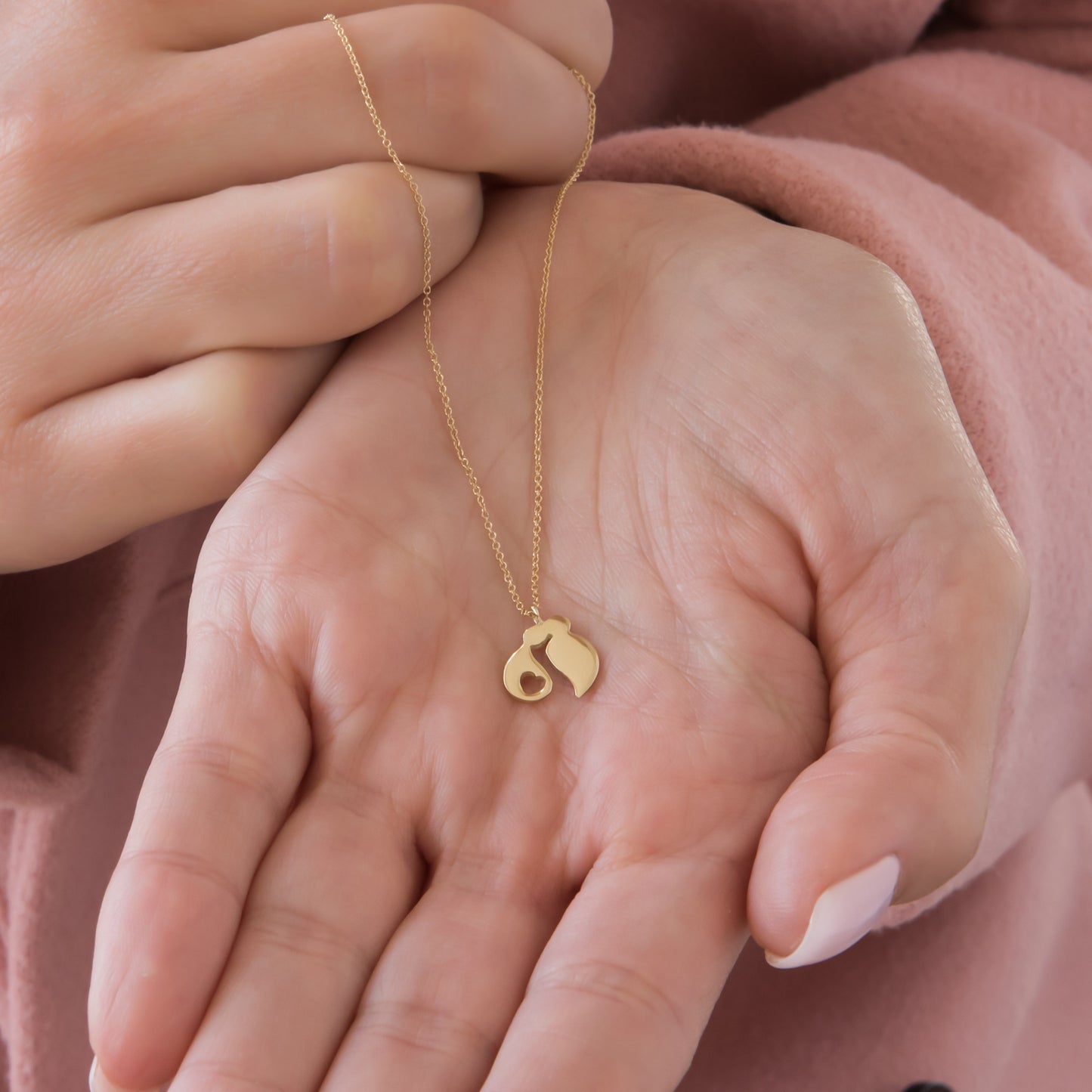 Solid Gold Family Necklace