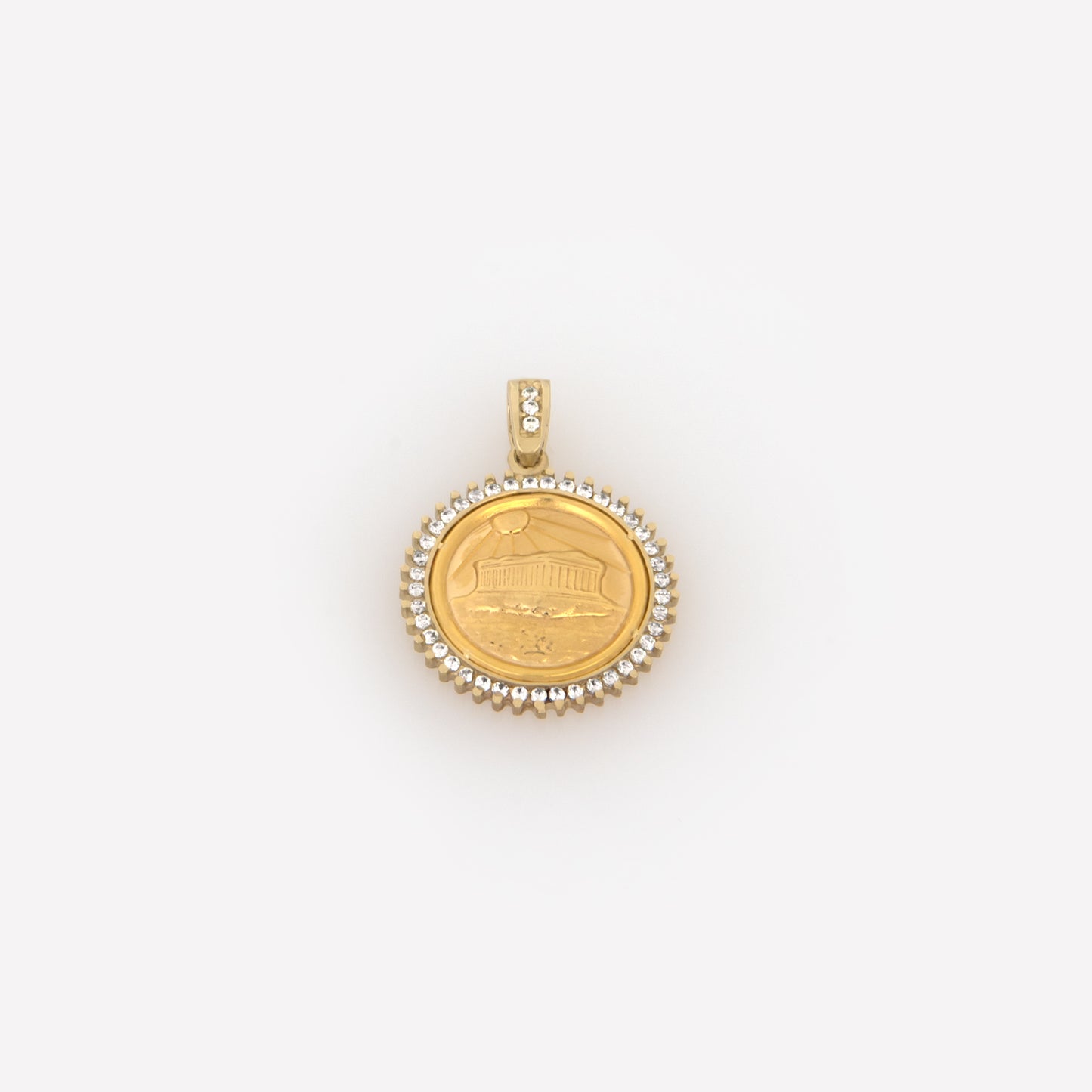 Round Parthenon Gemstone Pendant