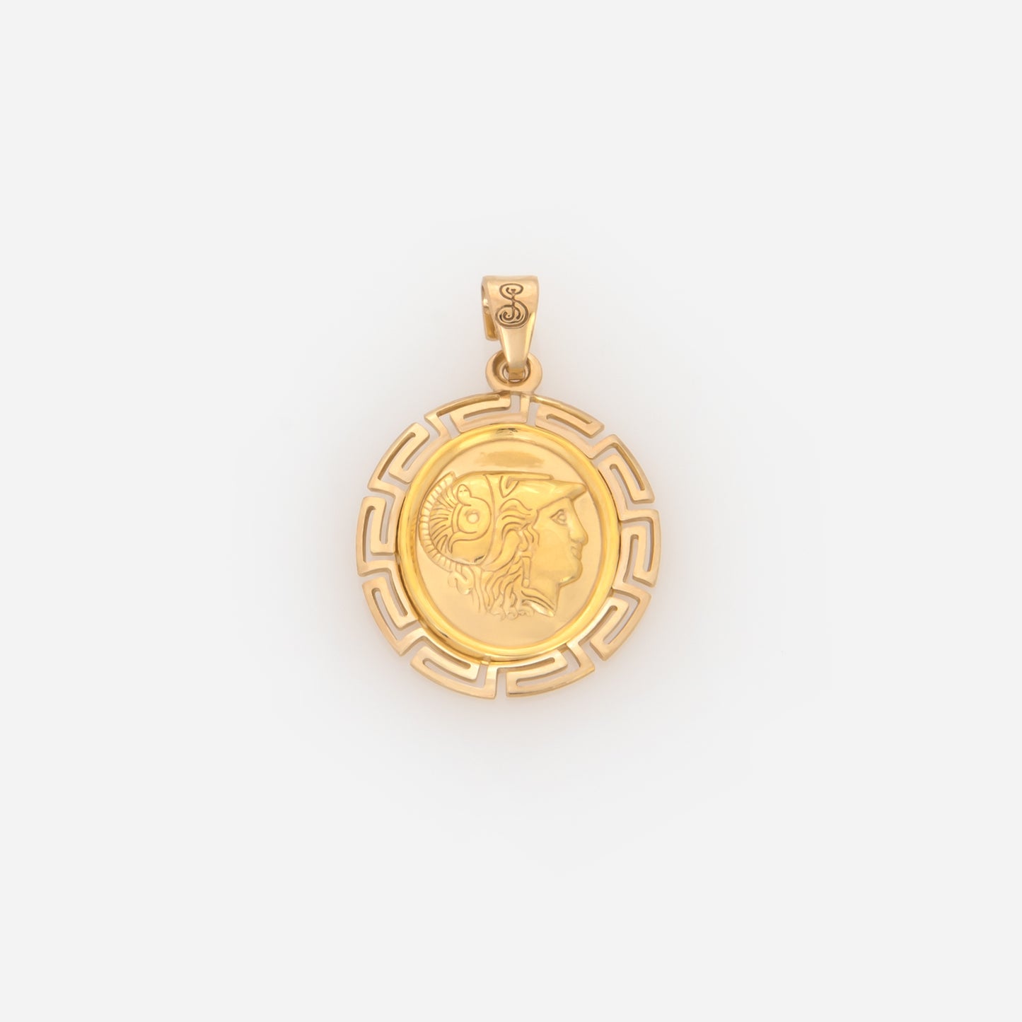 Round Athena Meander Pendant