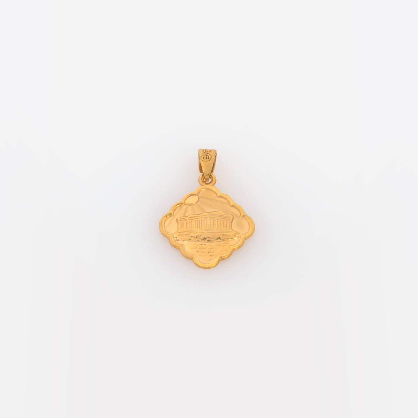 Double-Sided Athena and Acropolis Pendant
