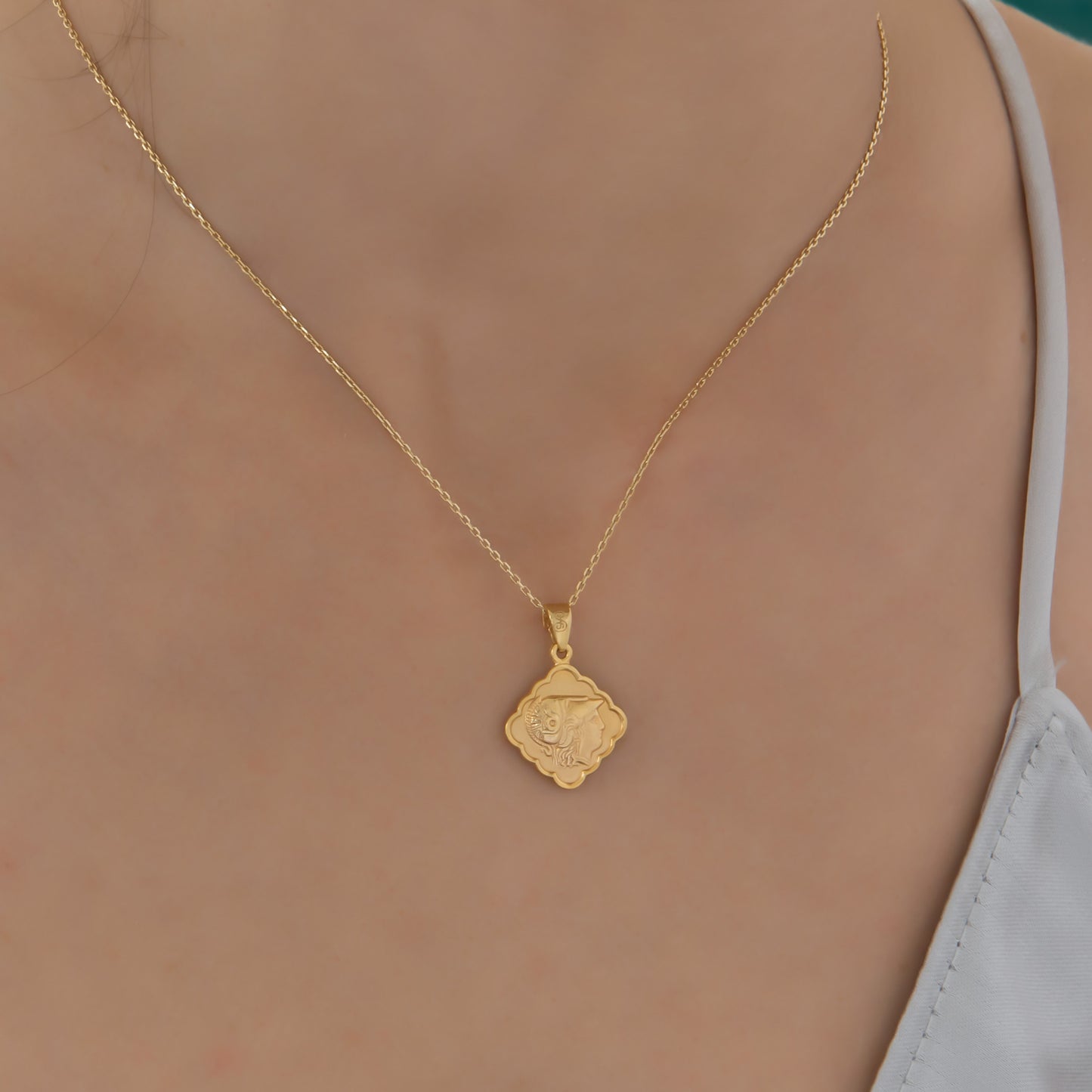 Double-Sided Athena and Acropolis Pendant