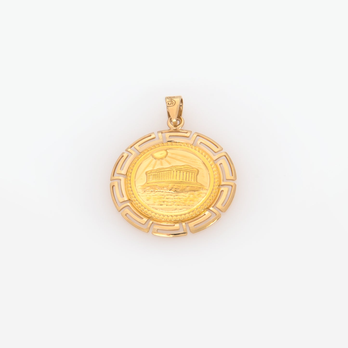 Round Acropolis Meander Pendant