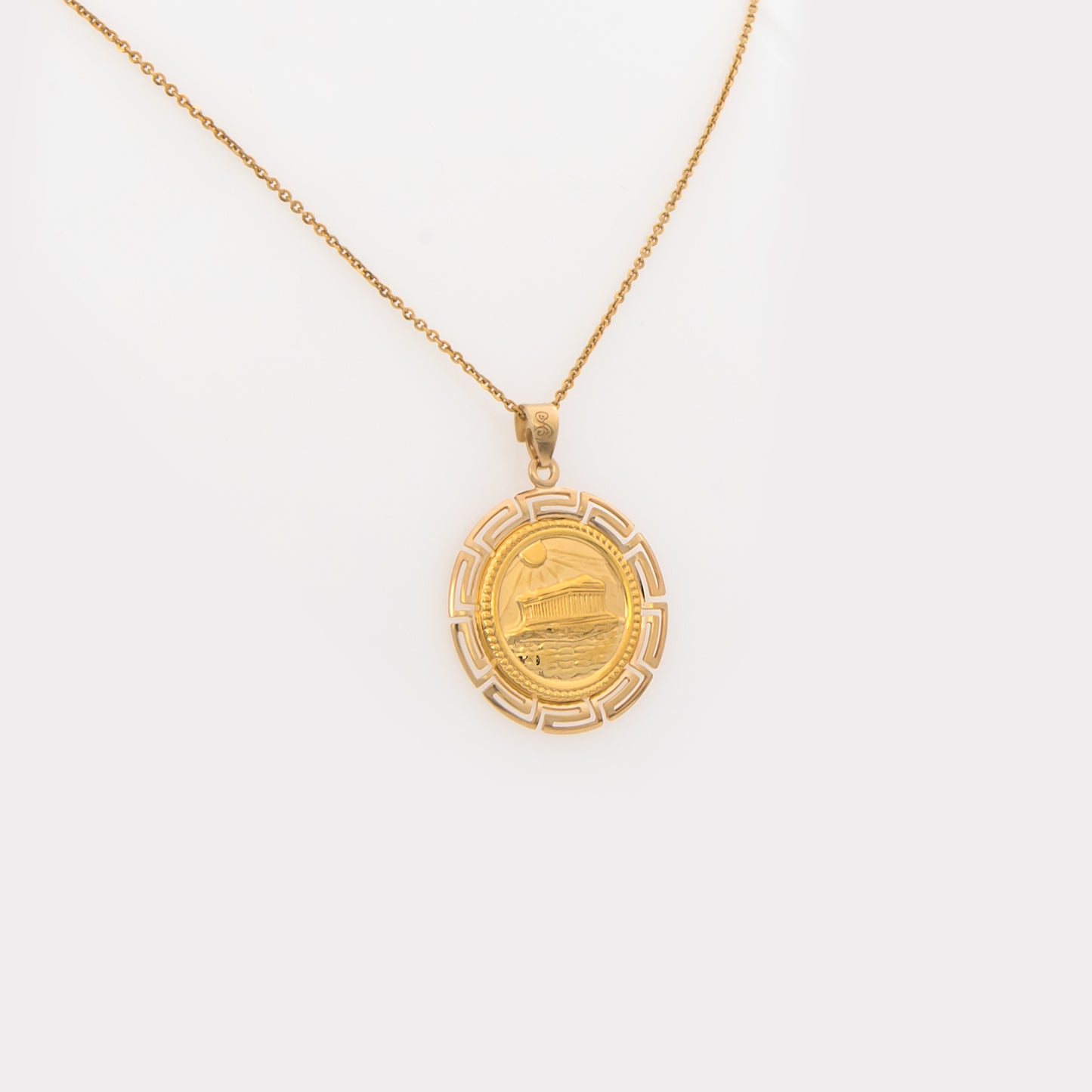 Round Acropolis Meander Pendant