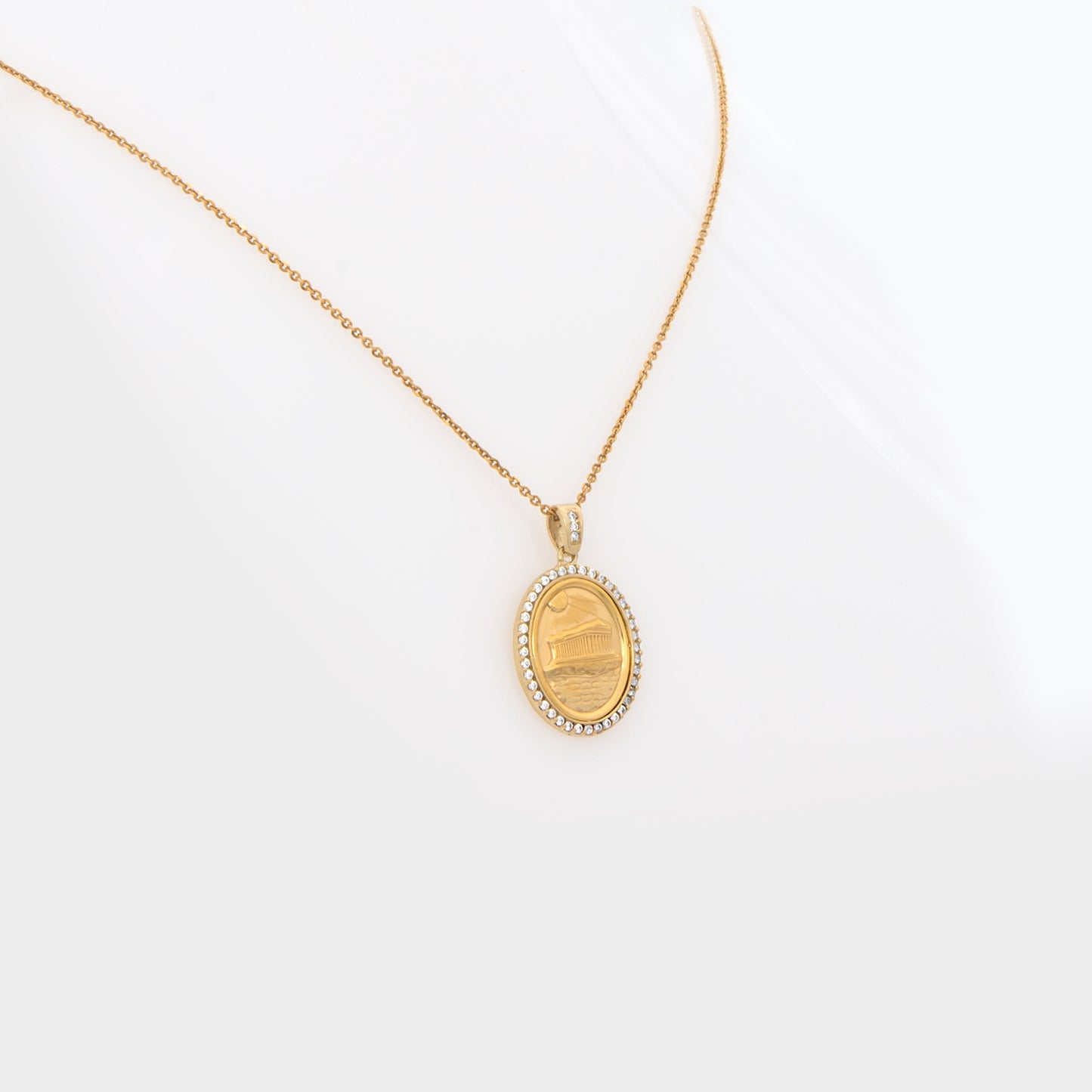 Oval Parthenon Gemstone Pendant