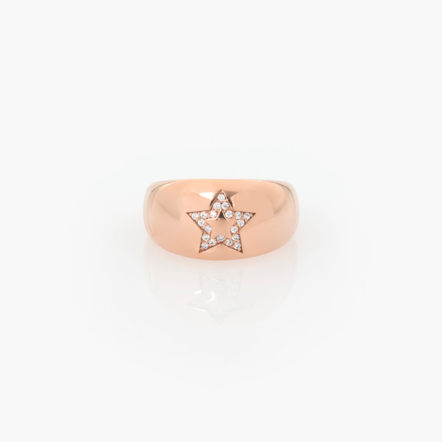 Star Diamond Wide Dome Ring
