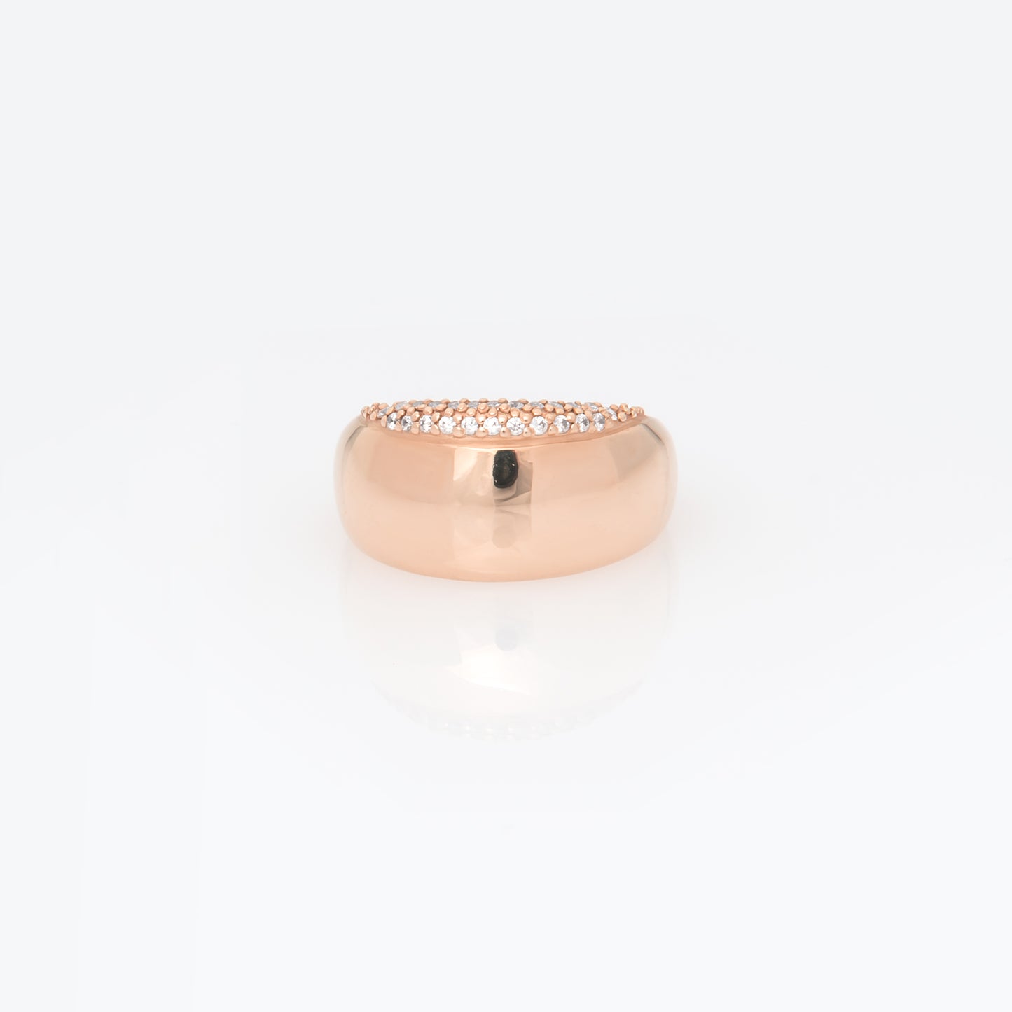 Wide Dome Diamond Ring