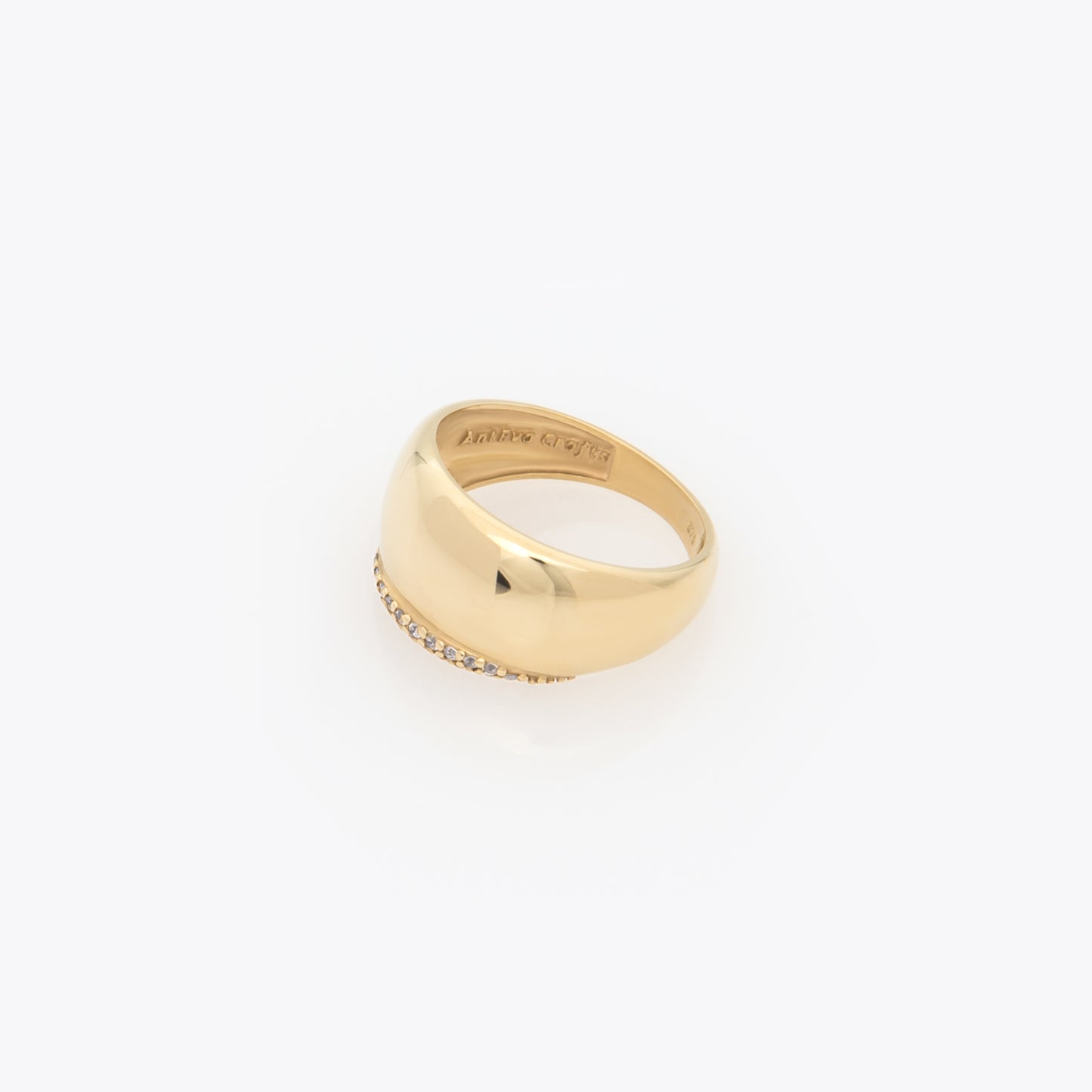 Wide Dome Diamond Ring