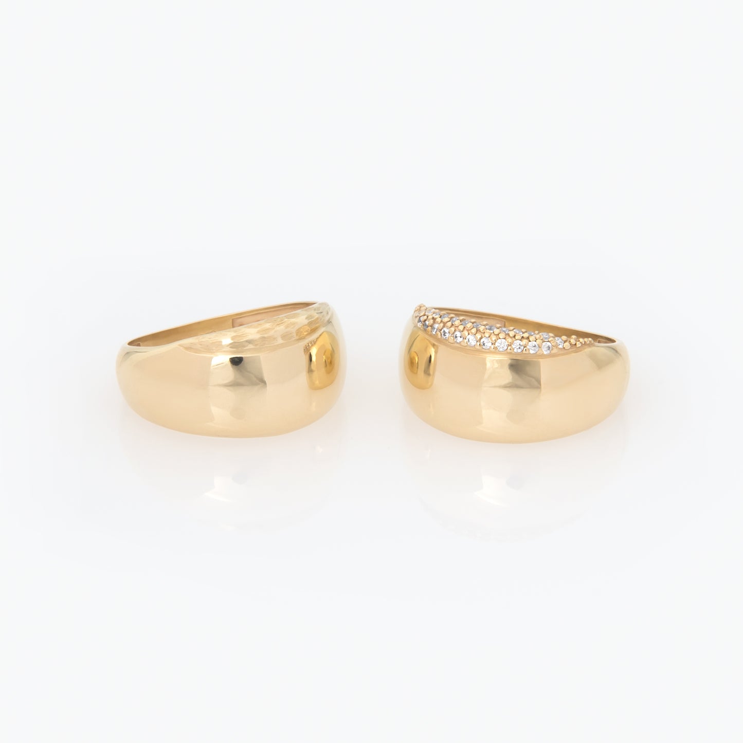Wide Dome Diamond Ring
