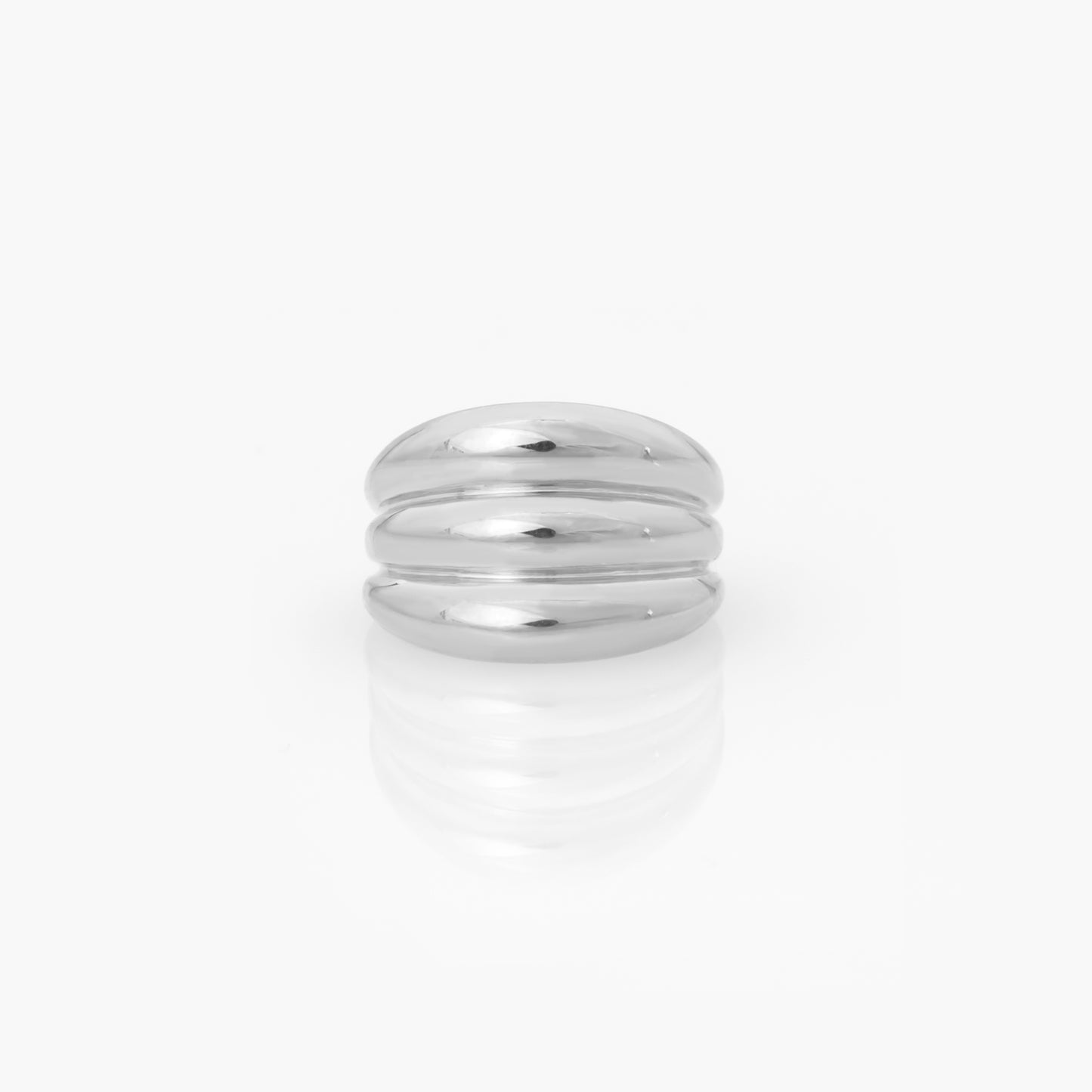 Big Triple Dome 14k Gold Vermeil Ring