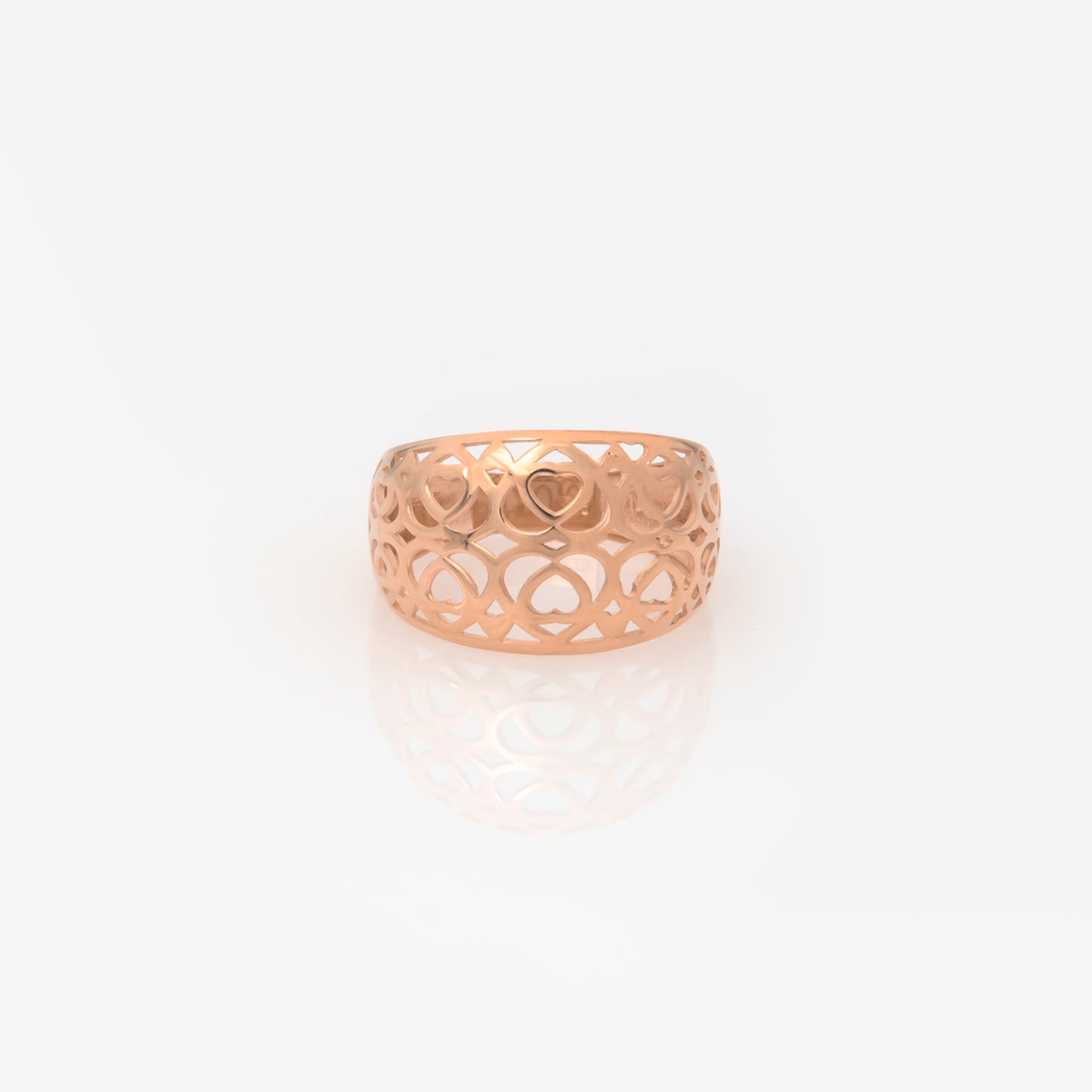 Dome Heart Filigree Ring