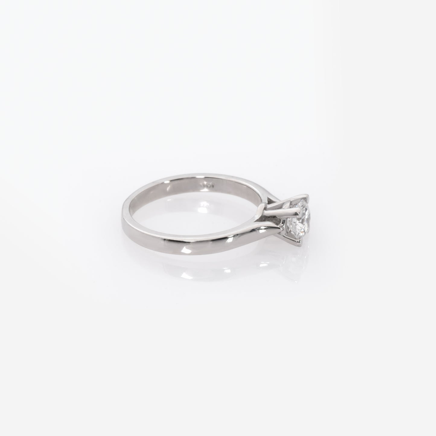 White Gold Solitaire Lab Grown Diamond Ring