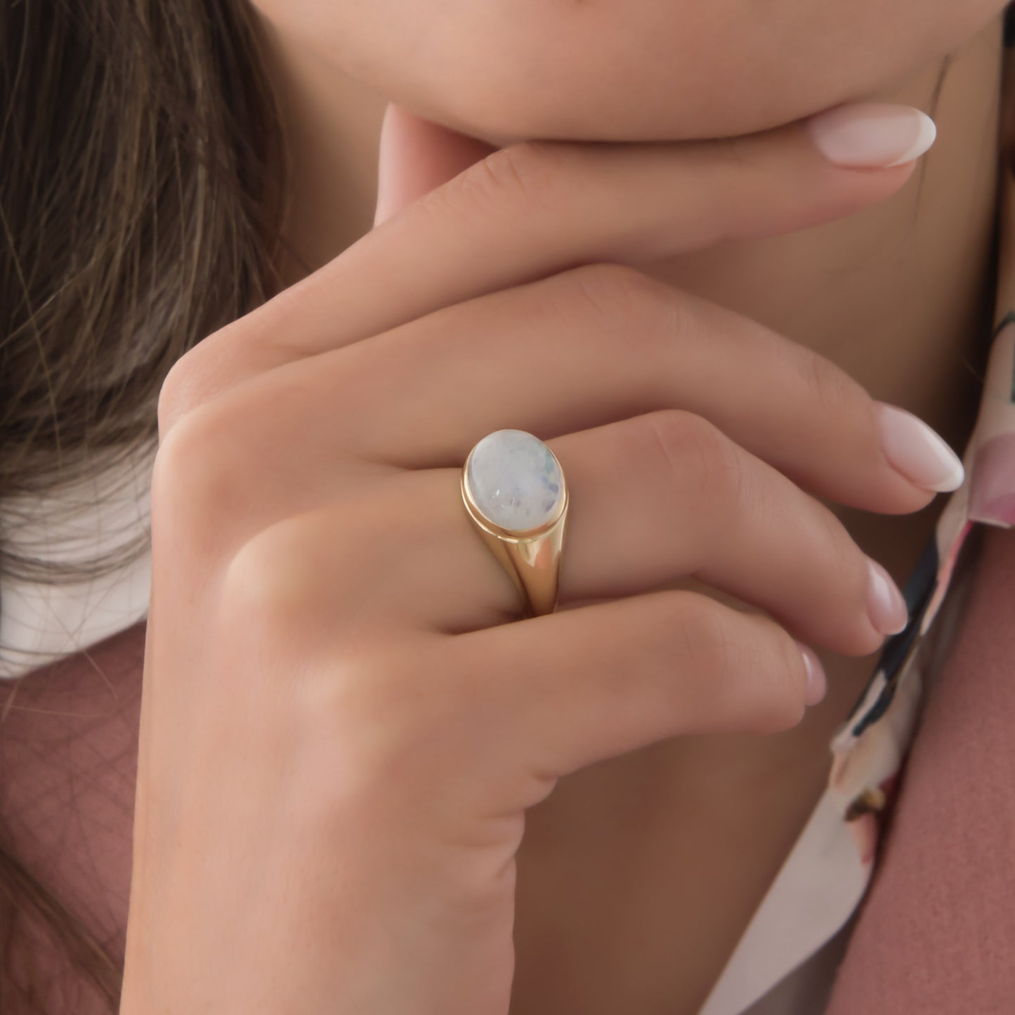 Oval Moonstone Ring