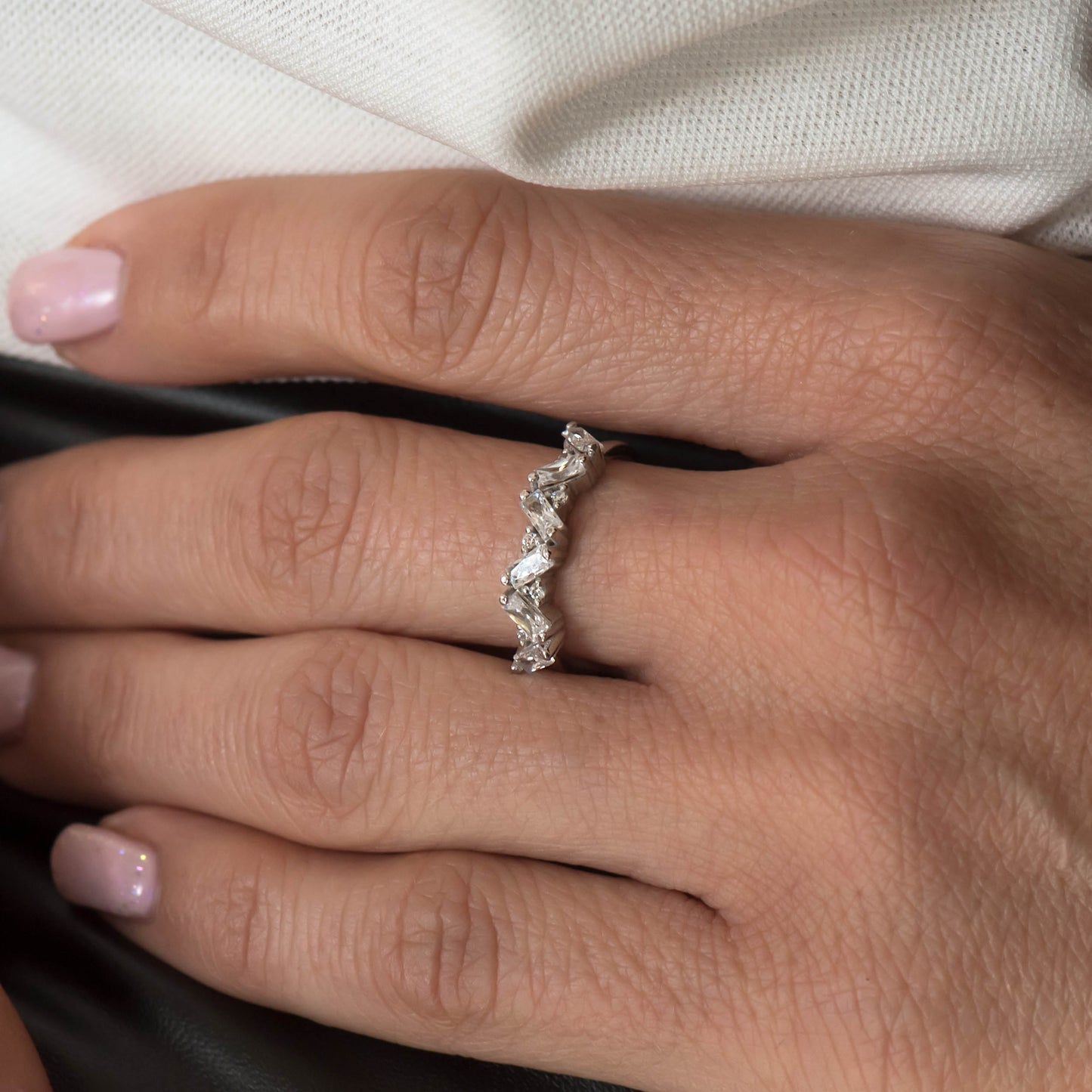 6 Birthstone Baguette Cluster Ring