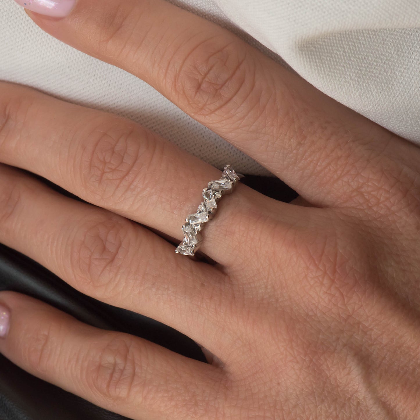 6 Birthstone Baguette Cluster Ring