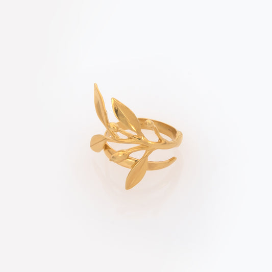 Olive Leaf Silver Ring
