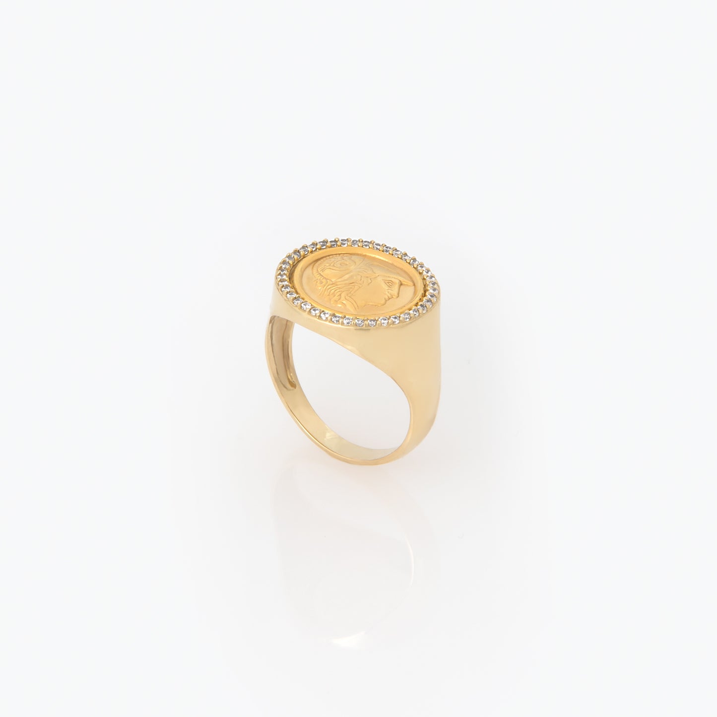Goddess Athena Halo Gold Ring