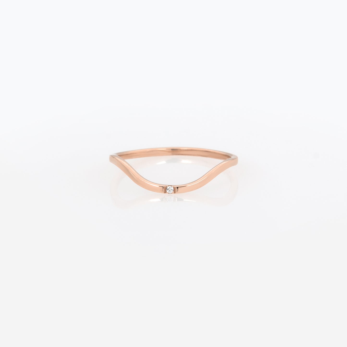 Dainty Wave Stackable Diamond Ring