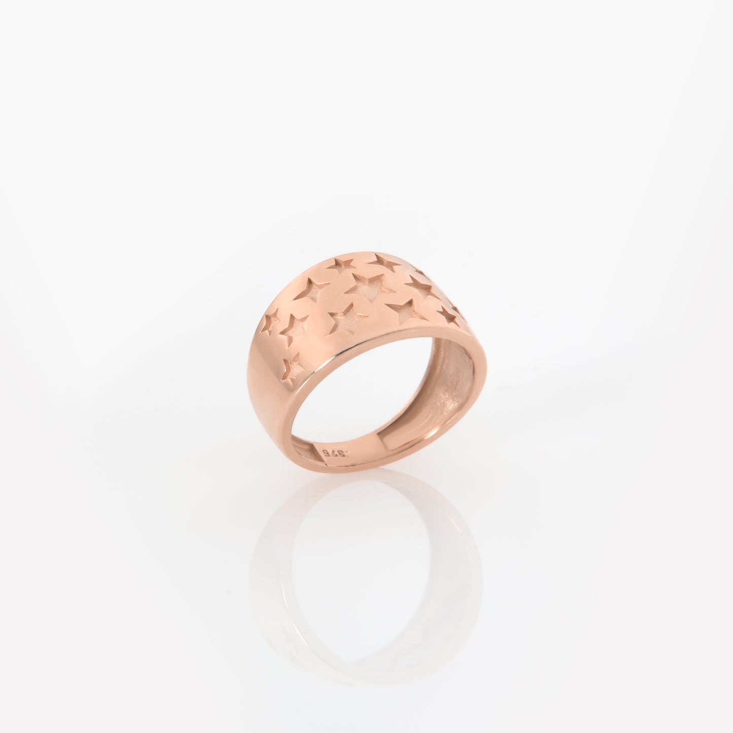 Dome Carved Star Ring