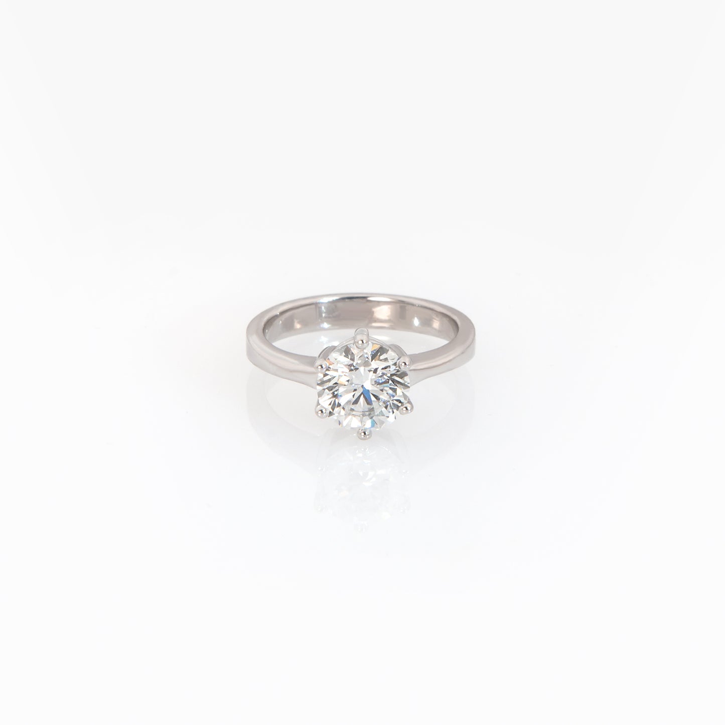 14K Solid Gold Lab-Grown Diamond Ring – Classic Round Solitaire Ring
