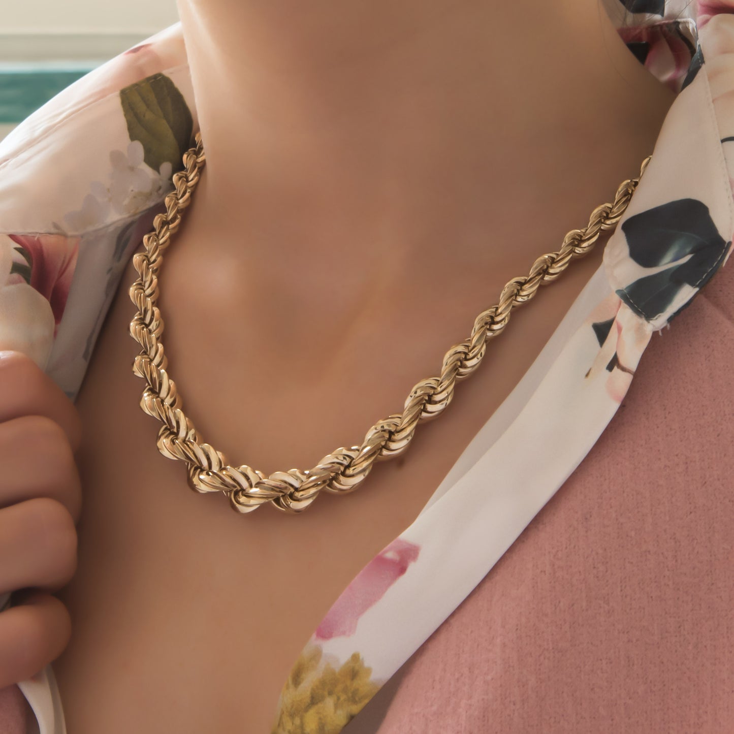 Gold Rope Chain Set