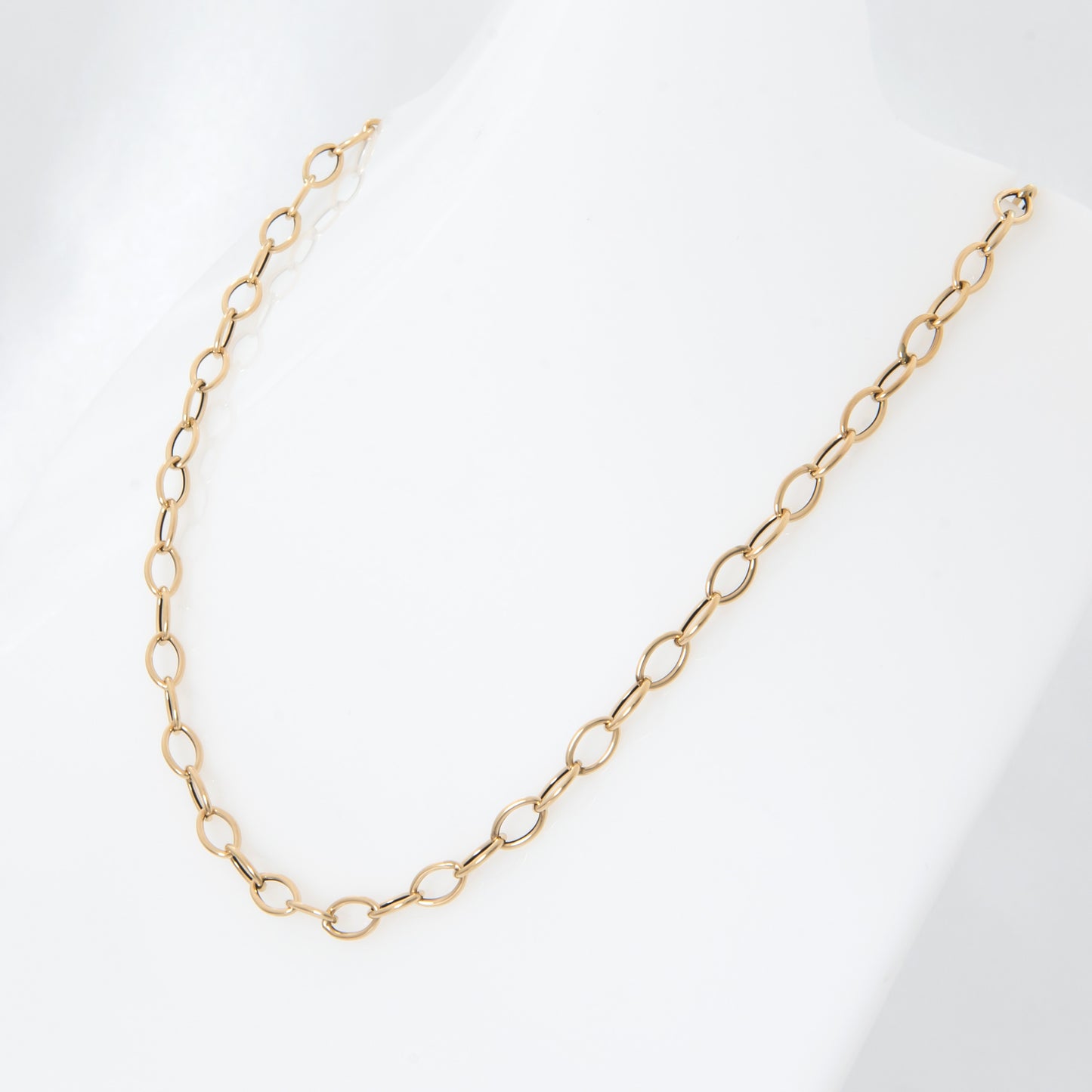 Gold Oval Link Chain Necklace