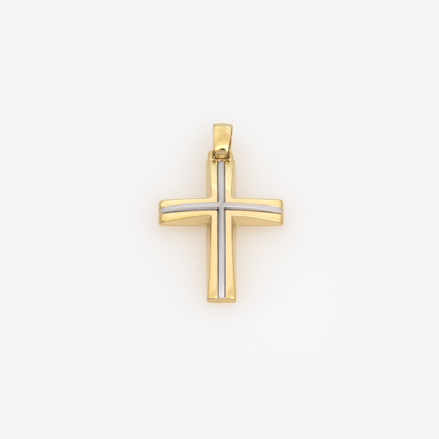 Elegant Two-Tone Cross Pendant