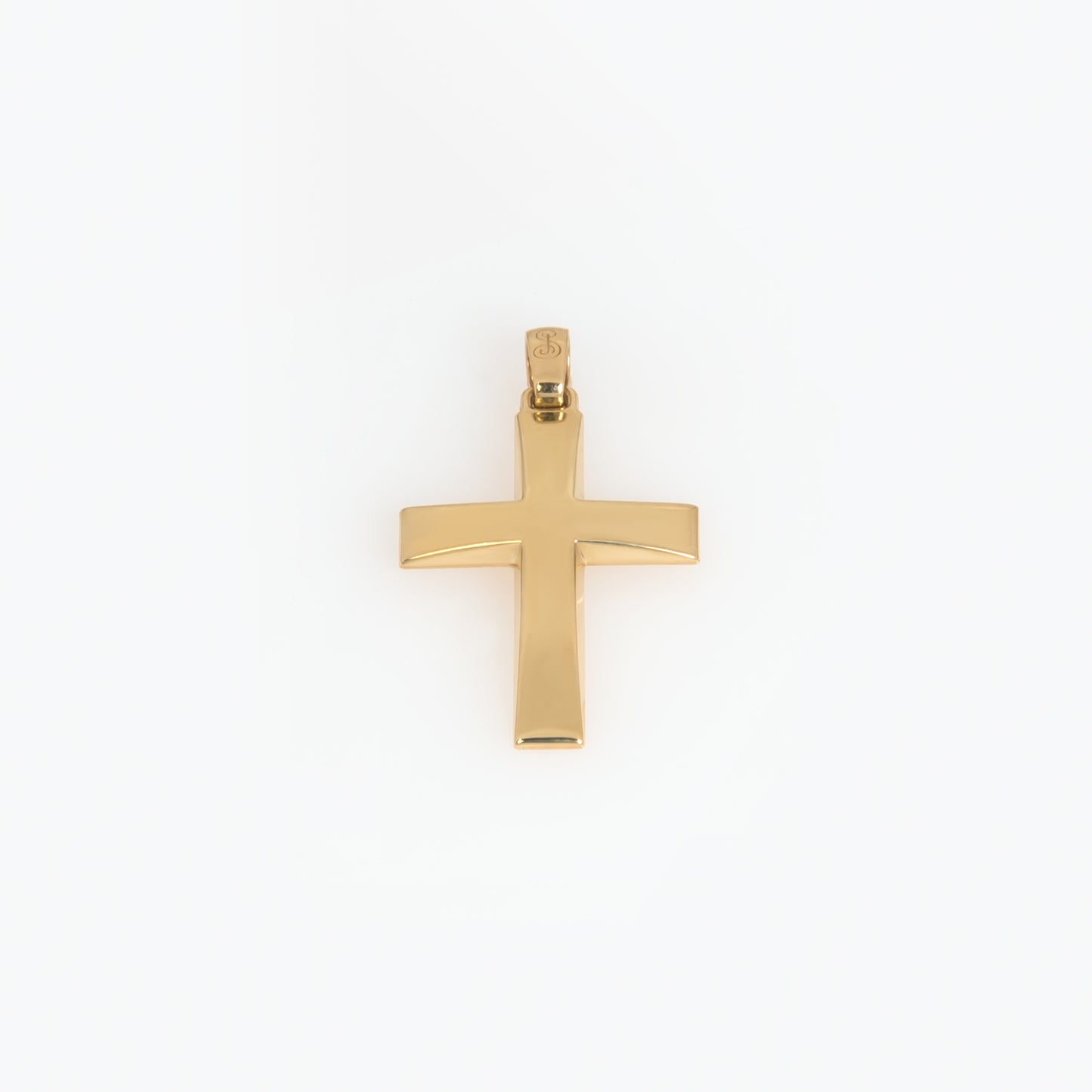 Classic Plain Yellow Gold Cross Pendant