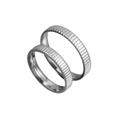 Ribbed Wedding Ring 3.5 mm