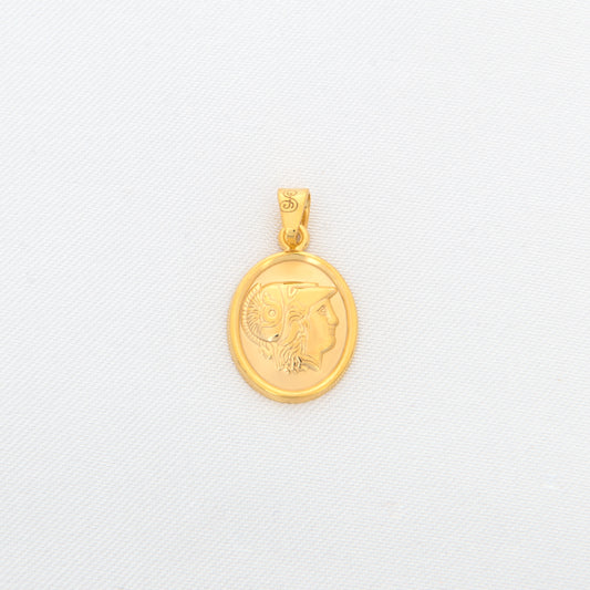 Oval Plain Athena Medallion