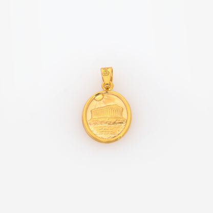 Oval Plain Parthenon Temple Pendant