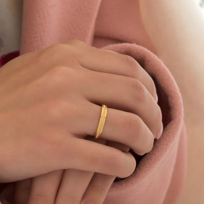 Ribbed Wedding Band 3mm