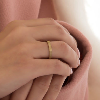 Matte Satin Wedding Band