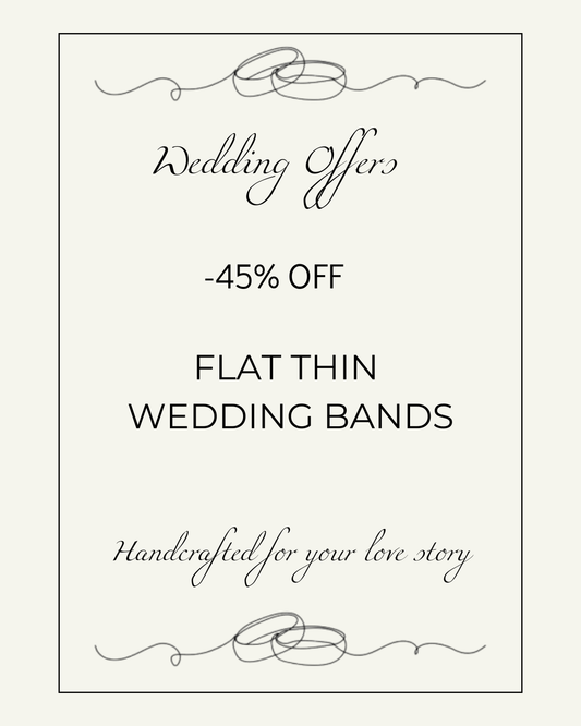 Pair of Thin Flat Bands 1mm