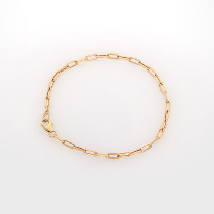 Minimalist Paperclip Gold Bracelet