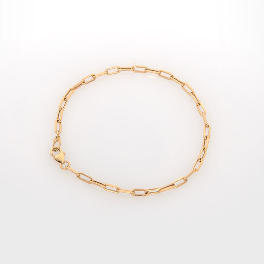 Minimalist Paperclip Gold Bracelet