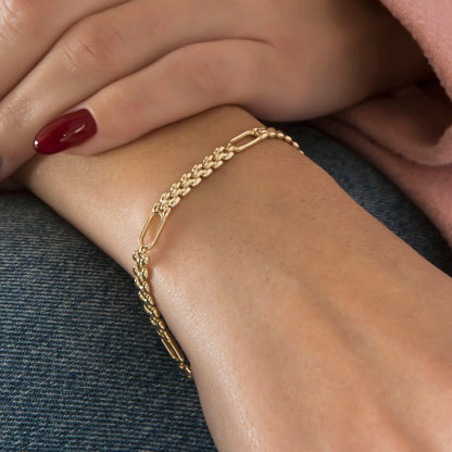 Panther Link Paperclip Bracelet