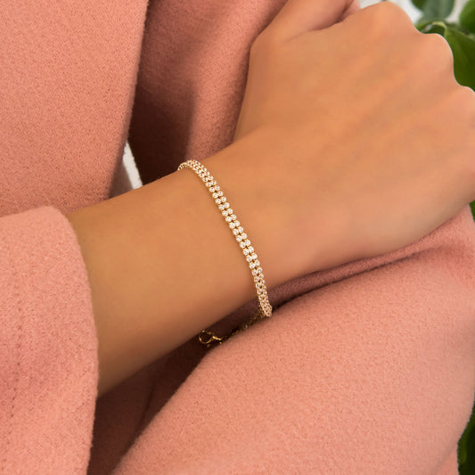 Double Row Tennis Bracelet